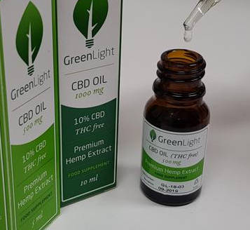 green light cbd oil with dropper