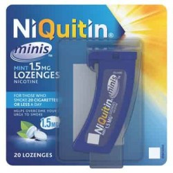 NiQuitin Minis Mint 1.5mg Nicotine 20 Lozenges