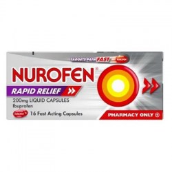 Nurofen Rapid Relief 200mg Fast Acting 16 Capsules