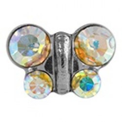 STUDEX Stainless Steel AB Crystal Butterfly EARRINGS