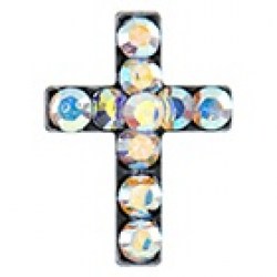 Studex Stainless Steel Cross AB Crystal 