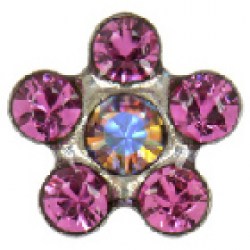 STUDEX Stainless Steel Daisy Rose AB Crystal EARRGINGS