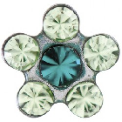STUDEX Stainless Steel Daisy Peridot Emerald EARRINGS