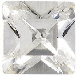 STUDEX Stainless Steel 6mm Crystal Square EARRINGS
