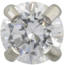 STUDEX Stainless Steel Tiffany 4mm Cubic Zirconi EARRINGS