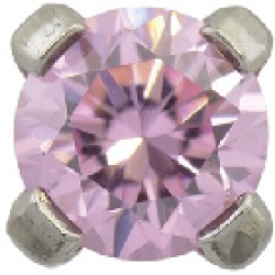 STUDEX Stainless Steel Tiffany 3mm C/Z Pink (S744WSTX)