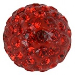 Studex Stainless Steel 8mm Fireball Light Siam Earrings