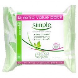 Simple Facial Cleansing Wipes Extra Value Pack 2 x 25